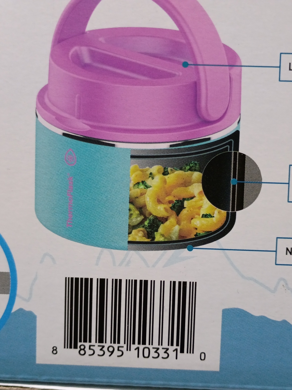 2 Pink and Coral Ergonomic Handle Lunch Container And Purple And Blue